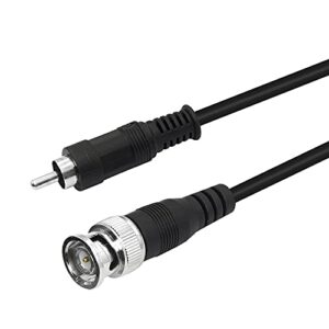 pngknyocn bnc to rca adapter cable rca male to bnc male 75 ohm coaxial composite video connector cable for surveillance cctv camera system(1m)