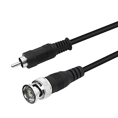 PNGKNYOCN BNC to RCA Adapter Cable RCA Male to BNC Male 75 Ohm Coaxial Composite Video Connector Cable for Surveillance CCTV Camera System(1M)