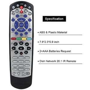 Gvirtue Universal Replacement Remote Control Compatible for Dish Network 20.1 IR Remote Control TV1