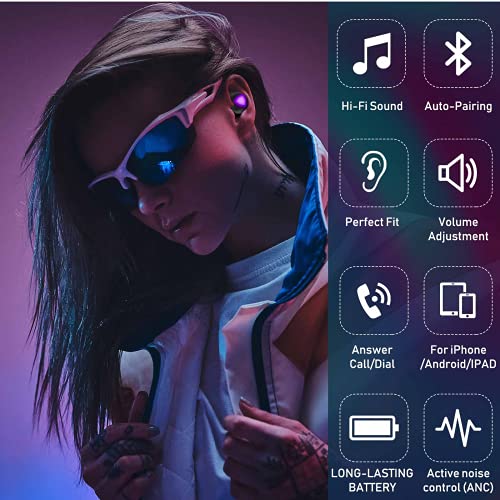 Urbanx Street Buds Plus True Bluetooth Earbud Headphones for BLU C5 - Wireless Earbuds w/Noise Isolation - Purple (US Version with Warranty)