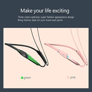 tangsanmei's shop Bluetooth Headset, E5, TWS Neck Hangs Headphones,Answer Phone, Listen to Music, 10 Meters Lossless Transmission, IPX5 Waterproof and Sweat, Suitable for Running, Walk(Pink)