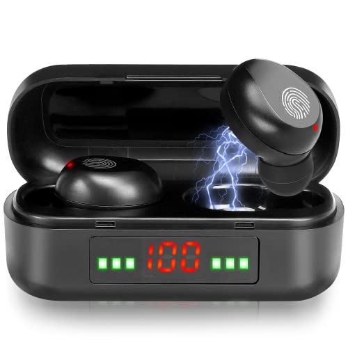 UrbanX Wireless Earbuds Bluetooth 5.0 Headphones with Digital LED Display Charging Case Stereo Mini Earphones in Ear Headset Waterproof for Acer Chromebook Tab 10