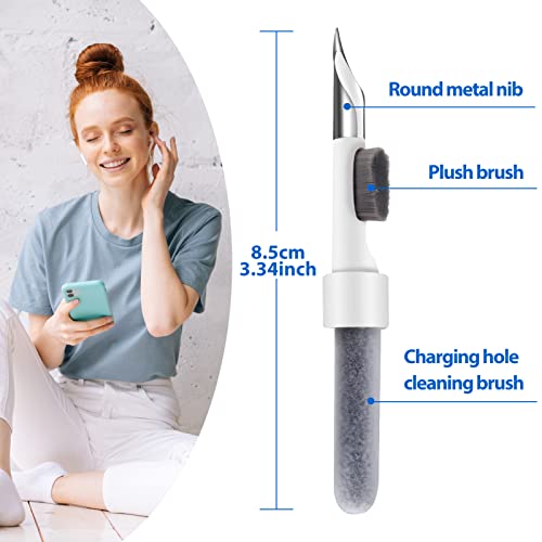 Gumilyo Bluetooth Earbuds Cleaning Pen, in-Ear Headphones Cleaning and Soft Dust Removal Brush Pen for Cleaning Dust in Bluetooth Headset Box, Mobile Phone and Camera