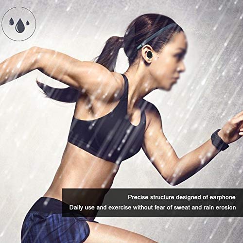 fosa1 Wireless Earbuds Mini Portable Bt Headphones Sports Stereo Sound Earphone with Wireless Charging Box Support LED Power Digital Display for Home Office Outdoor Sport