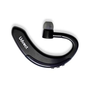 udirect bluetooth wireless headset, hands free, over the ear, 3 button functions, business minded,