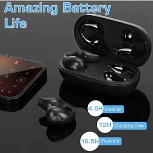 UrbanX UX3 True Wireless Earbuds Bluetooth Headphones Touch Control with Charging Case Stereo Earphones in-Ear Built-in Mic Headset Premium Deep Bass for Xiaomi Redmi K50 Pro - Black