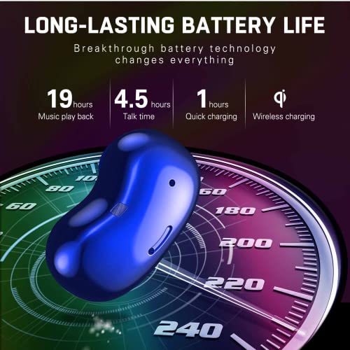 UrbanX Street Buds Live True Wireless Earbud Headphones for Samsung Galaxy S21 Ultra 5G - Wireless Earbuds w/Active Noise Cancelling - Blue (US Version with Warranty)