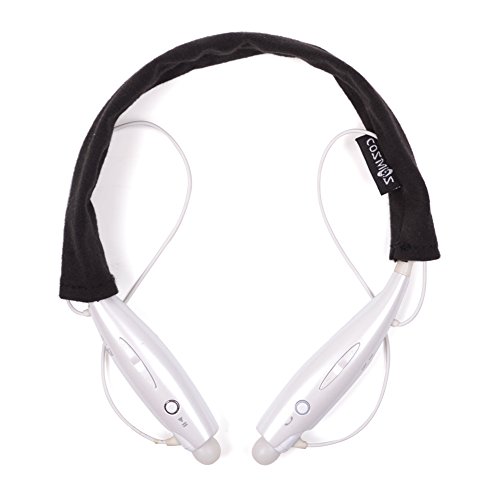 Cosmos Pack of 2 Black Soft Cotton Headset Cover/protector/sleeve for Lg Tone + Hbs-730 Stereo Wireless Bluetooth Headphone