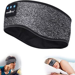 MUSICOZY Sleep Headphones Bluetooth Sports Headband, Wireless Music Sleeping Headphones Sleep Eye Mask Earbuds for Side Sleepers Workout Running Insomnia Travel Yoga Office, Pack of 2