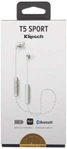 klipsch t5 sport headphones (white), 3.1 x 2.4 x 1.2 inches