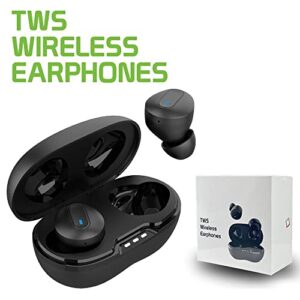 Wireless V5.1 Bluetooth Earbuds Compatible with Motorola Moto G Play (2023) with Extended Charging Pack case for in Ear Headphones. (V5.1 Black)