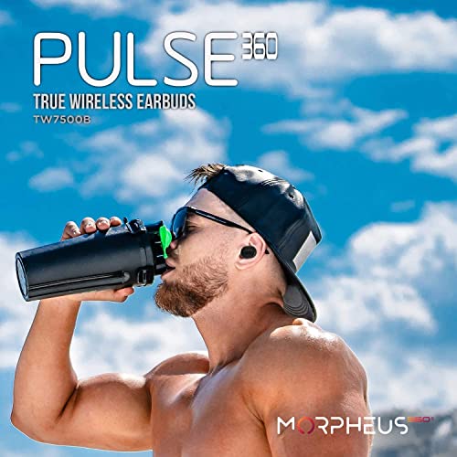 Morpheus 360 Pulse 360 True Wireless Earbuds - in-Ear Bluetooth Headphones - aptX Immersive Sound - Bluetooth Headset with Microphone – 40H Playtime TW7500B