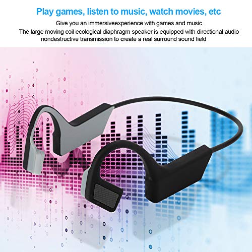 T angxi Wireless Sports Headphone, Sports Waterproof Wireless Bluetooth Earhook Earless Design Stereo Surround Headphone for Games/Music/Movies