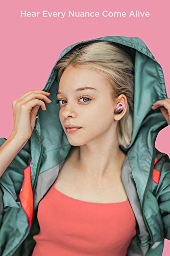 1MORE Stylish True Wireless in-Ear Headphones - Bluetooth - 6.5 Hours of Battery - 15-Minute Quick Charge for 3 Hours of Use – Portable Charging Headphone Case Included - Pink (Renewed)
