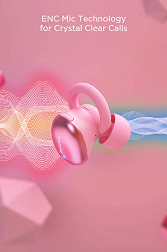 1MORE Stylish True Wireless in-Ear Headphones - Bluetooth - 6.5 Hours of Battery - 15-Minute Quick Charge for 3 Hours of Use – Portable Charging Headphone Case Included - Pink (Renewed)