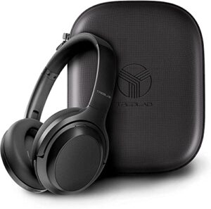 treblab z7 pro – hybrid active noise canceling headphones with mic – 45h playtime & usb-c fast charging, anc wireless over ear bluetooth headphones w/aptx, stereo sound, touch control (grey) (renewed)