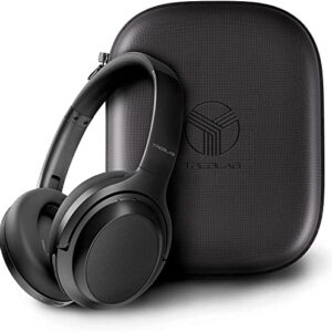 TREBLAB Z7 PRO - Hybrid Active Noise Canceling Headphones with Mic - 45H Playtime & USB-C Fast Charging, ANC Wireless Over Ear Bluetooth Headphones w/aptX, Stereo Sound, Touch Control (Grey) (Renewed)