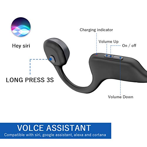 Bone Conduction Headphones, Open-Ear Wireless Sports Headsets Bluetooth 5.0 Light Weight Bone Conduction Headphones for Sports.