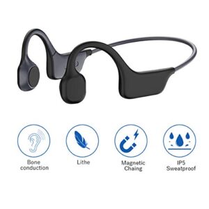 Bone Conduction Headphones, Open-Ear Wireless Sports Headsets Bluetooth 5.0 Light Weight Bone Conduction Headphones for Sports.