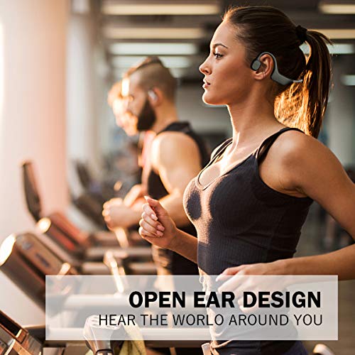 Bone Conduction Headphones, Open-Ear Wireless Sports Headsets Bluetooth 5.0 Light Weight Bone Conduction Headphones for Sports.