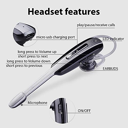 VOLT+ TEK STYZ Headset Compatible with Realme 10 in Ear Wireless Bluetooth Noise Canceling Earpiece (Black/Gold)