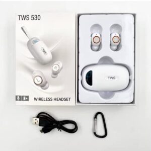 UX530 Wireless Earbuds for Lenovo Tab P11 Plus with Immersive Sound True 5.0 Bluetooth in-Ear Headphones with 2000mAh Charging Case - Stereo Calls Touch Control IPX7 Sweatproof Deep Bass