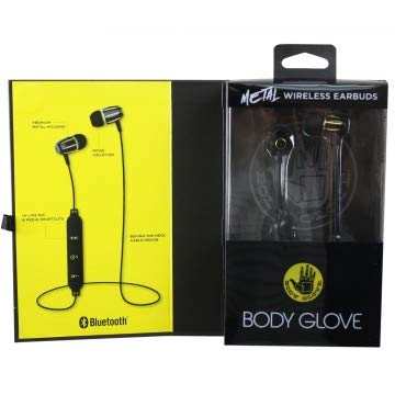 Body Glove Black and Gold Metal Bluetooth Wireless Earbuds
