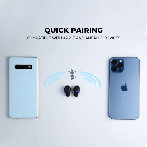 XBEING F9 Wireless Earbuds, TWS HiFi True Wireless Bluetooth 5.0 Earphones, in-Ear Noise Cancelling Headphones with Mic, Smart Power Display, 1200mAh Battery Case with 60 Hours Playtime