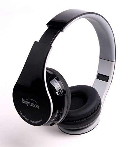 New Beyution BT513 Over-Ear HiFi Bluetooth 4.0 Headphones for Apple iPhone 5S 5C 5 4S IPAD Mini and All Series iPod Ipouch and Mac Laptop PC Tablet-Best Audio Performance-Black Color