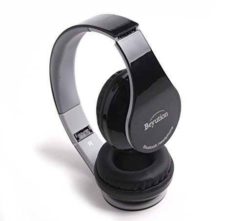 New Beyution BT513 Over-Ear HiFi Bluetooth 4.0 Headphones for Apple iPhone 5S 5C 5 4S IPAD Mini and All Series iPod Ipouch and Mac Laptop PC Tablet-Best Audio Performance-Black Color