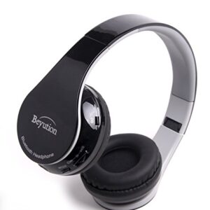 New Beyution BT513 Over-Ear HiFi Bluetooth 4.0 Headphones for Apple iPhone 5S 5C 5 4S IPAD Mini and All Series iPod Ipouch and Mac Laptop PC Tablet-Best Audio Performance-Black Color