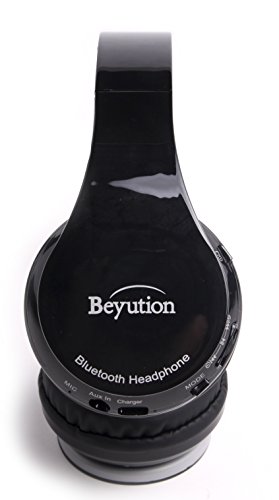 New Beyution BT513 Over-Ear HiFi Bluetooth 4.0 Headphones for Apple iPhone 5S 5C 5 4S IPAD Mini and All Series iPod Ipouch and Mac Laptop PC Tablet-Best Audio Performance-Black Color