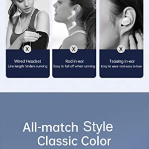 AilRabbit Wireless Earphones, Bluetooth 5.2 Bluetooth Earbuds with Microphone, Enc Dual Microphone Noise Reduction HD Call Night Light Bluetooth Headset