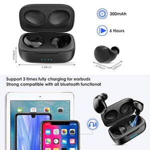 GIM Wireless Sport Earbuds with Charging Case,True Mini Wireless Earbuds with IPX5 Waterproof Built in Mic Headset Compatible iOS Android Smartphone.