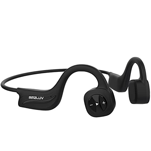 amzluv Swimming Wireless Headphones, Bone Conduction Headphones with Built-in 8GB Memory Support MP3 and Bluetooth Connection