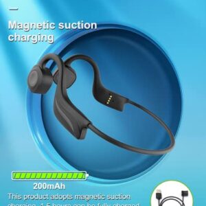 amzluv Swimming Wireless Headphones, Bone Conduction Headphones with Built-in 8GB Memory Support MP3 and Bluetooth Connection