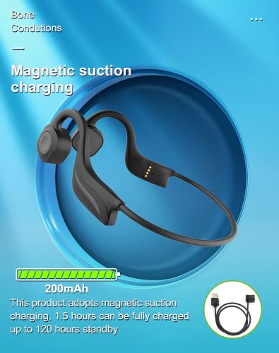 amzluv Swimming Wireless Headphones, Bone Conduction Headphones with Built-in 8GB Memory Support MP3 and Bluetooth Connection