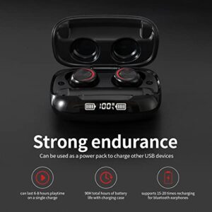 TUMWOVE Wireless Earbuds Bluetooth Earbuds Headphones with LED Charging Case Low Latency Bluetooth 5.0 3D Stereo Sound IPX7 Waterproof 2000mAh Battery Deep Bass Sound 90H Playtime for Android iOS