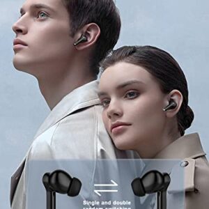 YHT Bluetooth 5.2 Wireless Earbuds, Clear Call Noise Cancelling with 4 Microphones Wireless in Ear Headphones, LED Power Display HiFi Stereo Sound Earphones Compatible for iPhone Android, Black