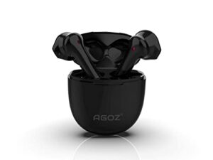 agoz updated version tws wireless earbuds bluetooth headphones headset w/charging case for iphone 14 13 12 11, galaxy note 20, s21 s22, a02s a32 a42 a52, oneplus,google pixel, motorola one 5g(black)