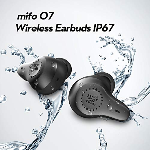 Wireless Earbuds mifo O7 Qualcomm APT-X TWS Bluetooth 5.0 Hi-Fi Stereo Sound CVC 8.0 Noise Cancelling in-Ear Sport Wireless Headphones Built-in Mic IPX7 Waterproof Earphone with Charging Case