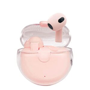 mini wireless earbuds bluetooth 5.1 headset, ipx7 waterproof, touch control in ear light-weight headphones built-in microphone, anc earphones compatible with iphone & android (pink)