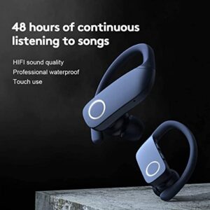 HYKU Wireless Earbuds,Bluetooth 5.0 in-Ear Headset with Mic,Noise Cancelling TWS Earphone with Charging Case,Touch Control Stereo Bass Headphones for Sports and Music (Blue)