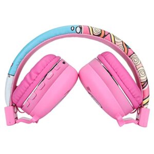 Kids Bluetooth Headphones,Over-Ear Foldable Noise Cancelling Headset,Cute Cartoon Wired/Wireless Headphones,Built in Microphone,Stereo Sound,Up to 4-6 Hours Play,for Children, Adolescents,Adults