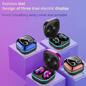Heave TWS in-Ear Headphones Wireless Earbuds,Bluetooth 5.0 Noise Reduction Headset with Mic 3D Stereo Headset for Sport Running Purple