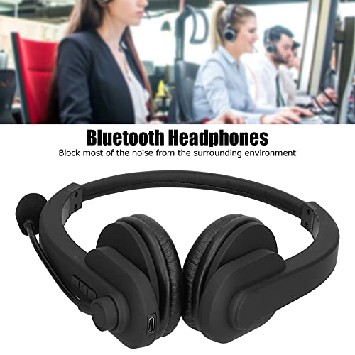 EBTOOLS Wireless Call Center Customer Service Headset, Noise Cancelling Headphone with Microphone, Bluetooth 5.0 Business Call Center Headphones