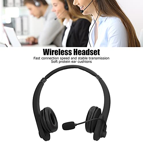 EBTOOLS Wireless Call Center Customer Service Headset, Noise Cancelling Headphone with Microphone, Bluetooth 5.0 Business Call Center Headphones