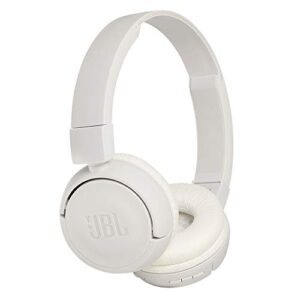 jbl t460bt extra bass wireless on-ear headphones with 11 hours playtime & mic – white