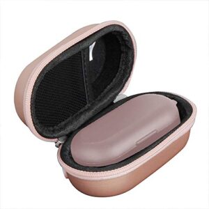 hermitshell hard travel case for tozo t10 tws bluetooth 5.0 earbuds true wireless stereo headphones (rose gold)