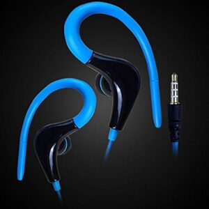 schicj133mm sell well universal sport headphone, running jogging earphone, ergonomic design hifi ultra-lightweight ear hook stereo headphone with mic for cell phone blue